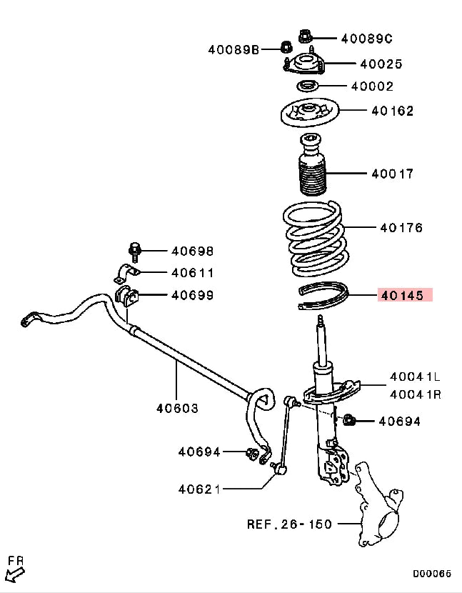 Outlander2 LANCER10 ASX PAD,FRONT SUSP SPRING,LOWER 4040A253