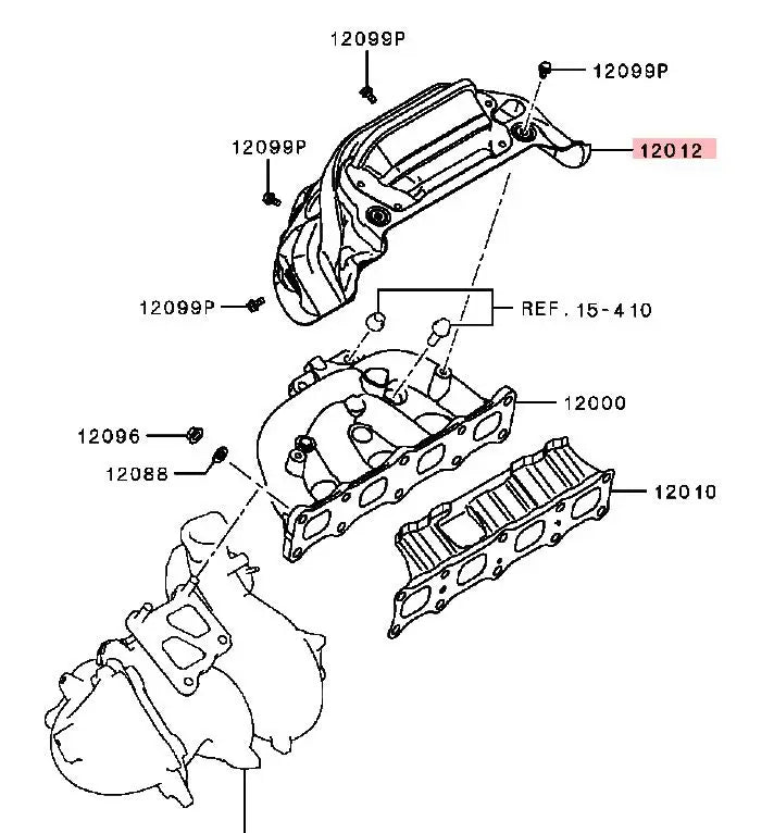 LANCER EVOLUTIONX CZ4A EVO10 COVER,EXHAUST MANIFOLD 1555A518