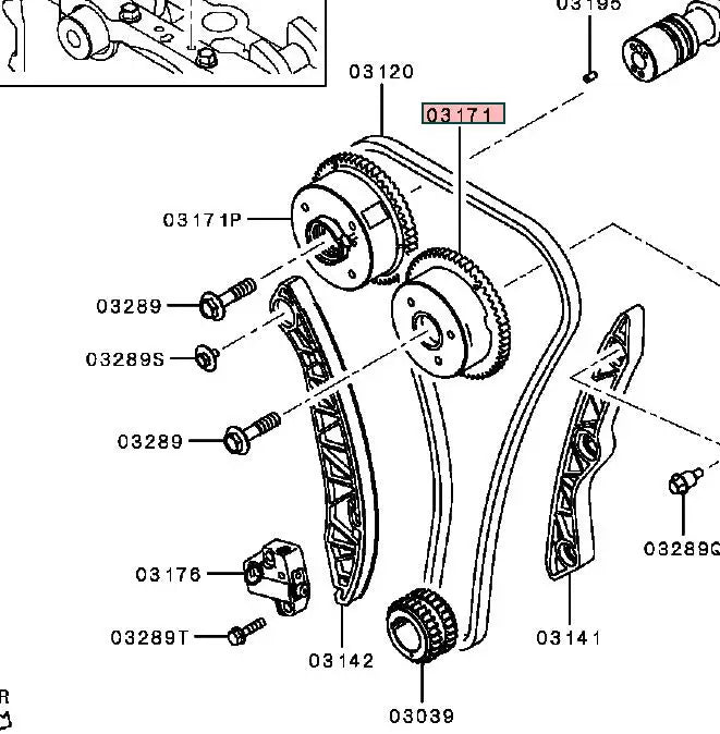 OUTLANDER CW5W GF3W LANCER10 CY5A 4B12 ENGINE 2.4L SPROCKET,CAMSHAFT 1147A005