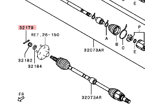 Outlander ASX LANCER ECLIPSECROSS PAJERO L200 L400 PIN AXLE SPLIT 4X30 MF472085