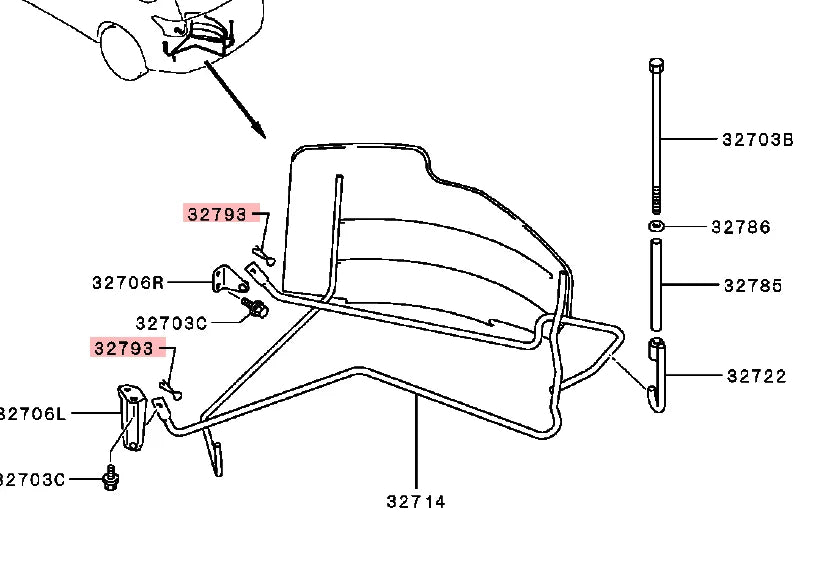 OUTLANDER3 PIN SPARE TIRE CARRIER MB844379