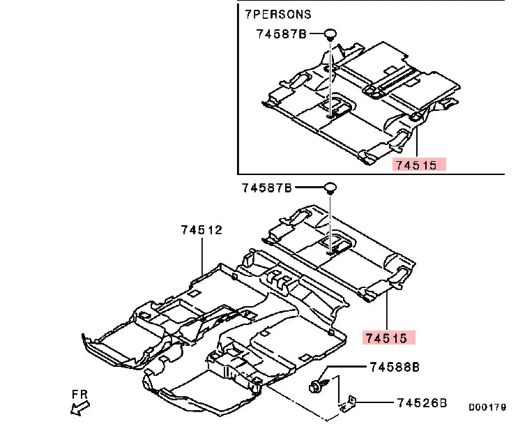 Outlander3 GF0W CARPET,RR FLOOR