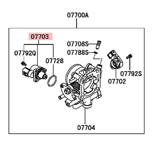 Pajero V73V63V75 SERVO KIT,THROTTLE BODY IDLE SPEED CONTROL MD628174