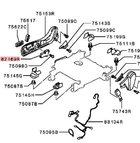 PAJEROSPORT3 KR0W KS0W L200 KL0 SWITCH,FRONT POWER SEAT, 6922A115 6922A114