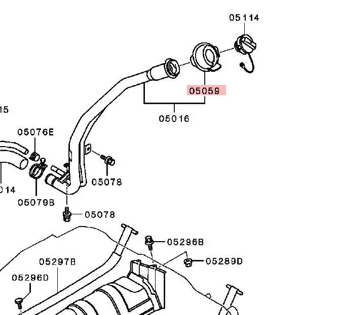 OUTLANDER ASX ECLIPSECROSS BOOT,FUEL FILLER NECK GASKET