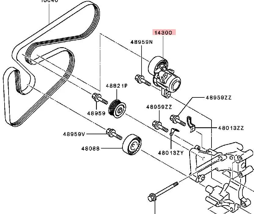 OUTLANDER3 GF0W ASX GA0W TENSIONER,ALTERNATOR DRIVE BELT AUTO 1345A095(1345A090)