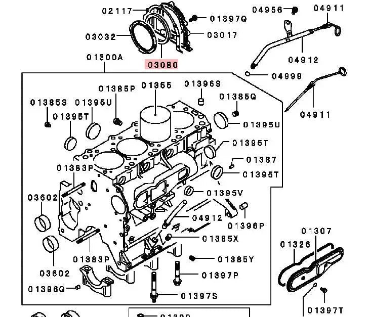 PAJERO V34V74V64 L200 4D56 DIESEL OIL SEAL,CRANKSHAFT,REAR BH6254E,MD343564 80*96*7.5 NOK