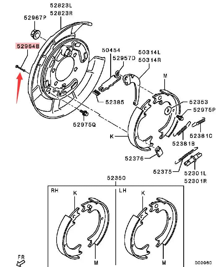 PAJERO V97W V98 PIN,FREAR BRAKE 4800A072
