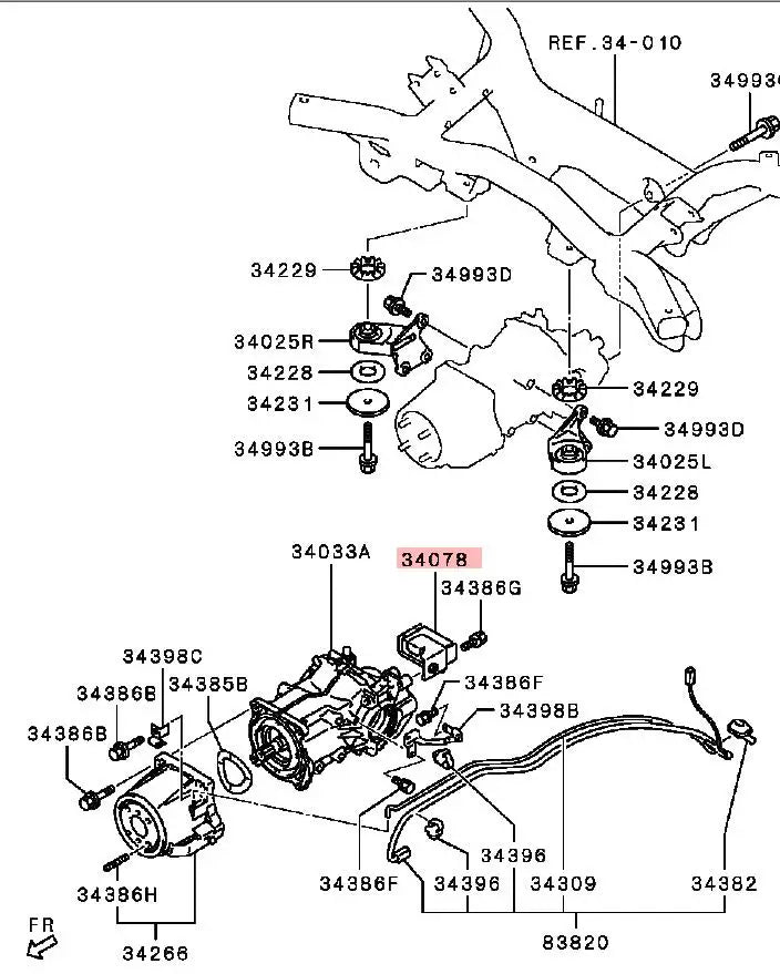 OUTLANDER ASX EVO10 ECLIPSECROSS DAMPER,REAR DIFF DYNAMIC 3501A410