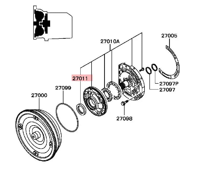 PAJERO V3V7#W GRANDIS GALANT AT OIL SEAL,A/T CONVERTER HOUSING MR967673 Original XH0179E