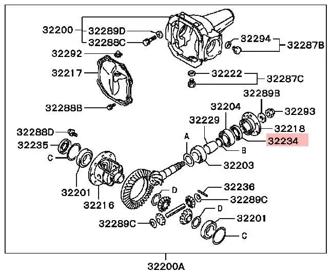 PAJERO IO H77H76 EVO LANCER OIL SEAL,FR DIFF DRIVE PINION MB393929