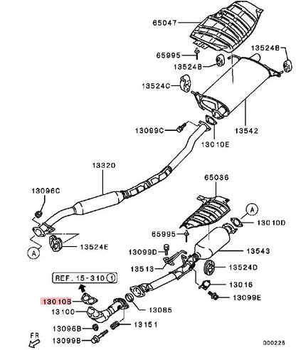 GRANDIS OUTLANDER2 GALANT 4G69 ENGINE GASKET,EXHAUST PIPE MR529721