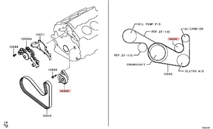OUTLANDER 3.0 CW6W GF4W 6B31  TENSIONER,ALTERNATOR DRIVE BELT AUTO 1345A031 GENUINE
