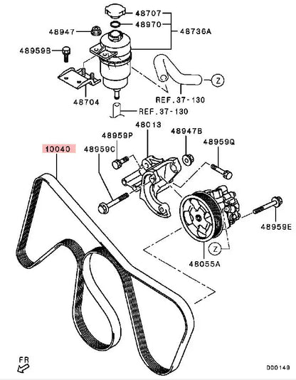 PAJERO3/4 MK3/4 V70W V60W V90W V80W BELT,ALTERNATOR & OTHERS 4451A095 6PK2410 2009-2022