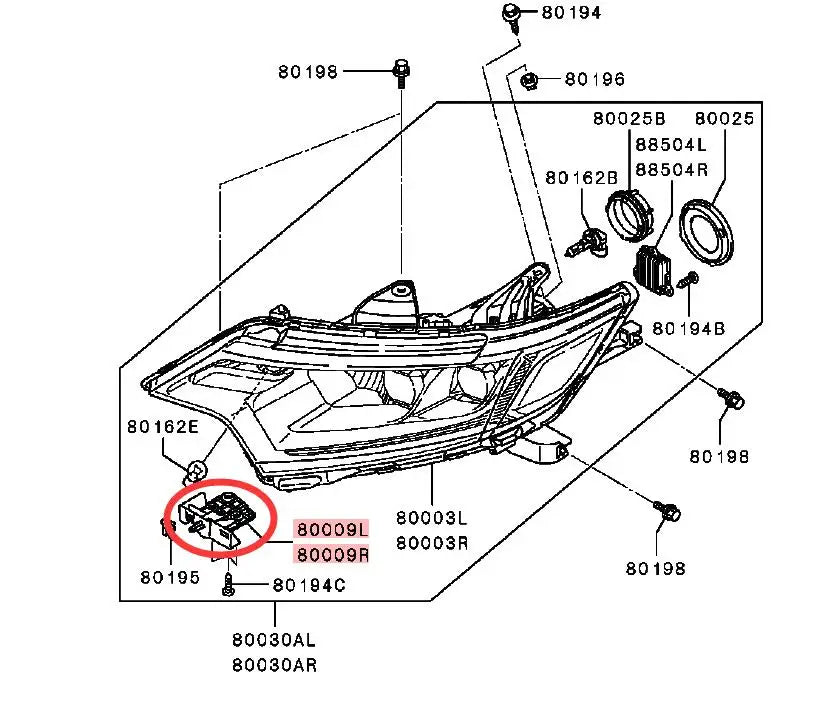 OUTLANDER3 GF0W GG0W 2016-2022 BRACKET,HEADLAMP,8301D021 8301D022