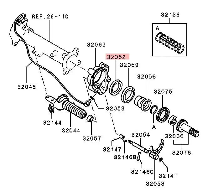 PAJERO3.4 V70V60V80V90 OIL SEAL,FREEWHEEL CLUTCH DIFF SIDE MB620515