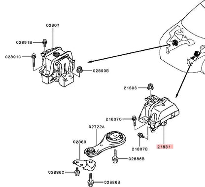 ECLIPSECROSS BRACKET,T/M MOUNTING BODY SIDE CVT 2910A341