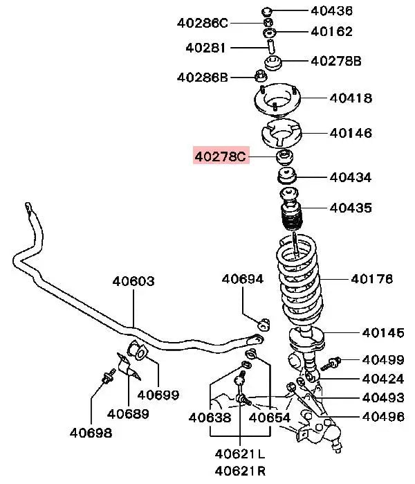 PAJERO3 4 V70V60V80V90W BUSHING,FRONT SUSP COIL SPRING LOWER MR374547