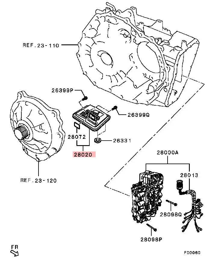 OUTLANDER 3.0 6B31 CW6W GF4W GF6W W6AJA OIL FILTER,A/T VALVE BODY 2824A012