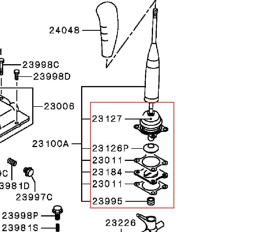 PAJERO V10W V20W V30W V40W LEVER ASSY,M/T GEARSHIFT repair kit GASKET PLATE CAP COVER