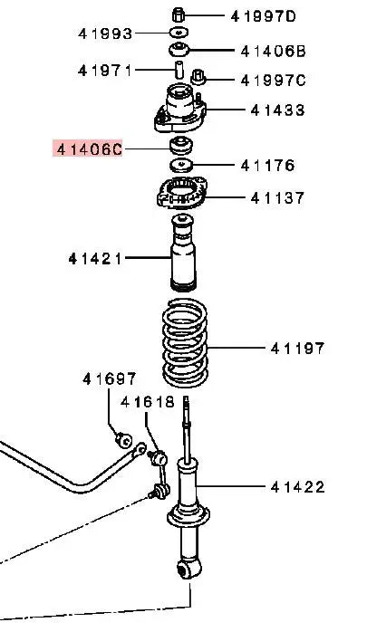 OUTLANDER ASX LANCER ECLIPSECROSS BUSHING,REAR SUSP COIL SPRING MR594613