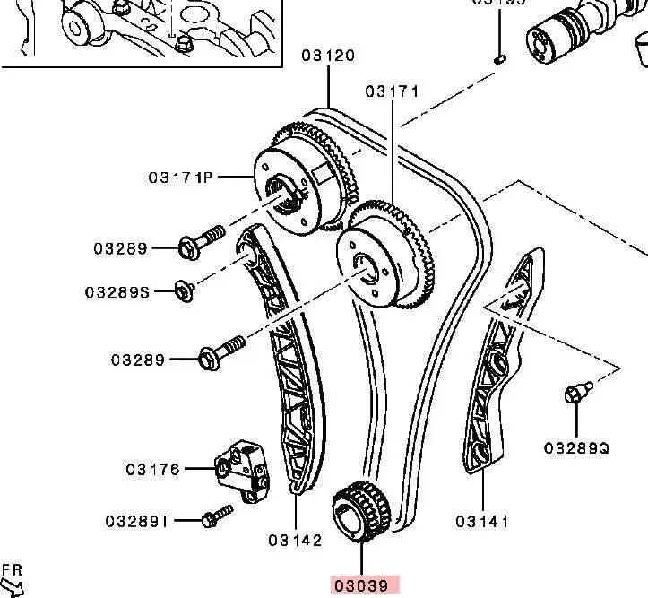 OUTLANDER 4B12 4J12 CW5W GF8W GF3W SPROCKET,CRANKSHAFT BALANCER SHAFT DRIVE MN183900