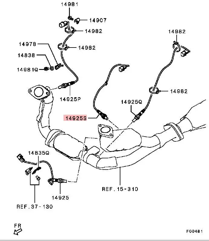PAJERO V97V87V77W SENSOR,ENG CONTROL OXYGEN MN158917 GENUINE