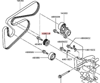 OUTLANDER3 GF0W ASX GA0W PULLEY,ALTERNATOR DRIVE BELT 1341A065（1341A042）