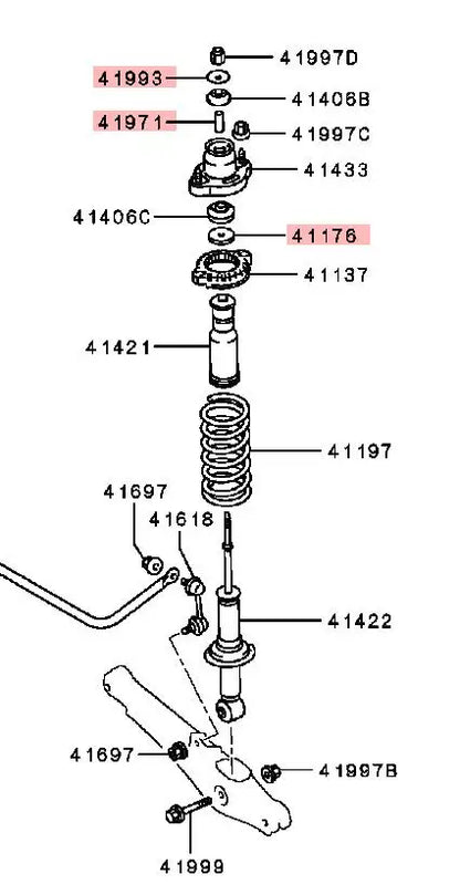 OUTLANDER ASX LANCER ECLIPSECROSS WASHER COLLAR PLATE,REAR SUSP SPRING, MB242360 MR554373 MR491950