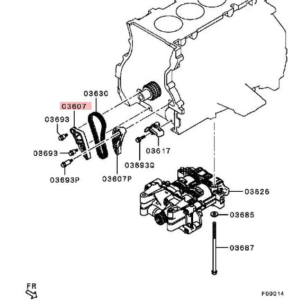 OUTLANDER CW5W GF3W LANCER10 CY5A 4B12 4J12 ENGINE 2.4L GUIDE,BALANCER TIMING CHAIN MN183902