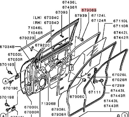 Pajero V93V97 DAMPER,FRONT DOOR interior MB115481 GENUINE