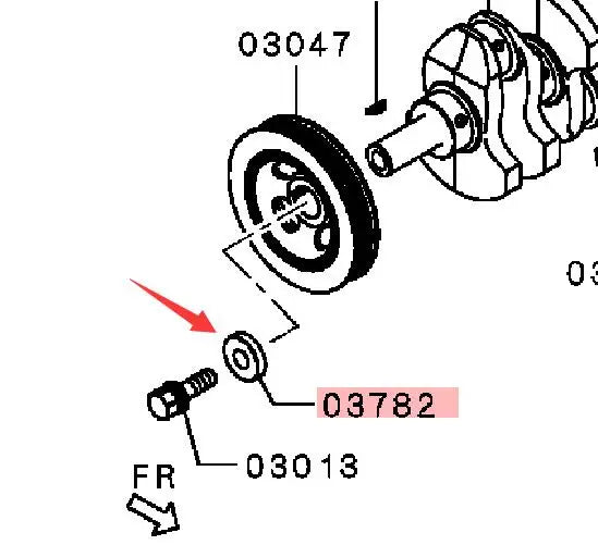 Outlander ASX LANCER EVOX 4B10/11/12 4J10/11/12 EVO789 CT9A GRANDIS NA4W BOLT AND WASHER,CRANKSHAFT PULLEY 1101A022 1101A015