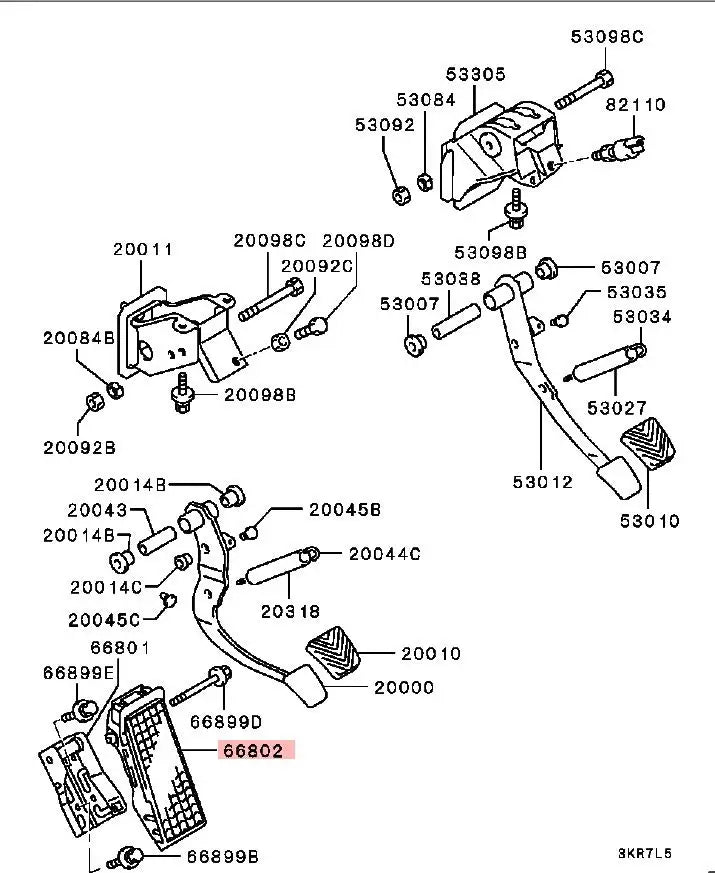 PAJERO V30V40WV31V33V45V43W FOOTREST MB419331