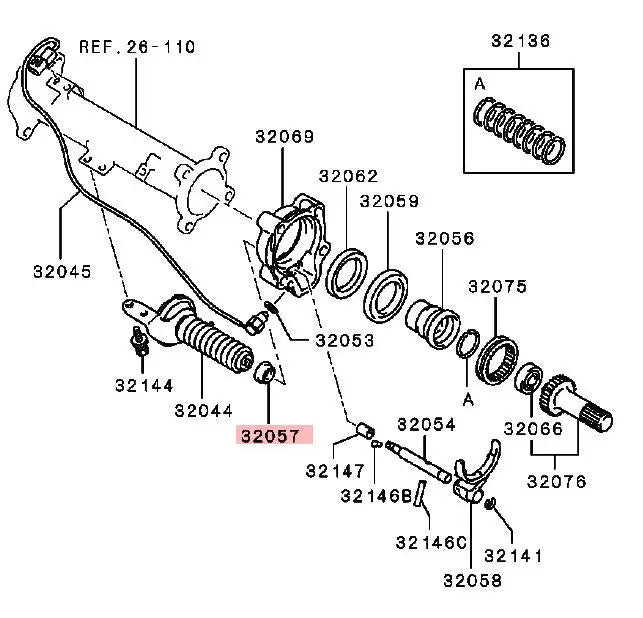 PAJERO3.4 V70V60V80V90 OIL SEAL,FREEWHEEL CLUTCH ACTUATOR ROD MR377487