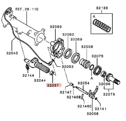 PAJERO3.4 V70V60V80V90 OIL SEAL,FREEWHEEL CLUTCH ACTUATOR ROD MR377487