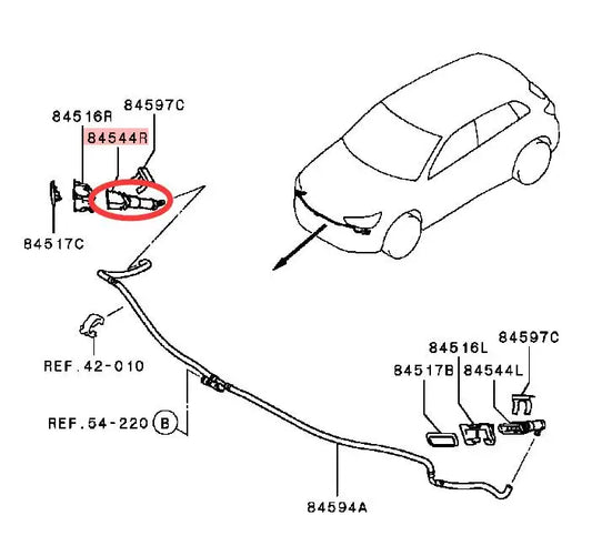 ASX GA0W ACTUATOR,HEADLAMP WASHER,RH 8265A644