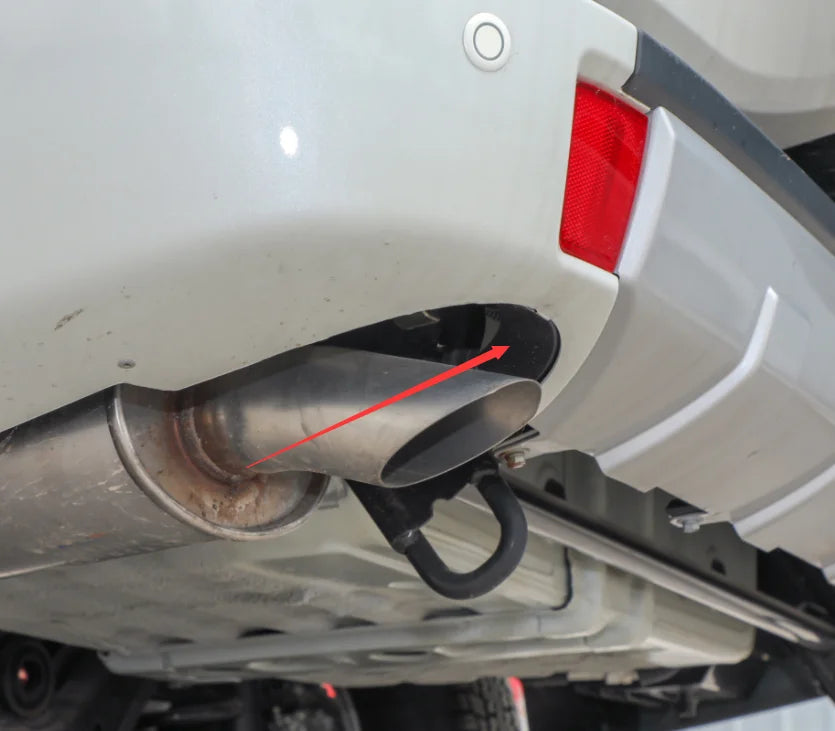 PAJERO V90WV80W COVER,REAR BUMPER UNDER MATERIAL BLACK 6410A286 GENUIE Exhaust pipe protection cover
