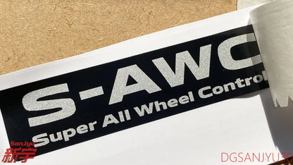 DECAL,S-AWC super all-wheel control SAWC PVC BLACK 90890W000P FOR OUTLANDER4 GM0W
