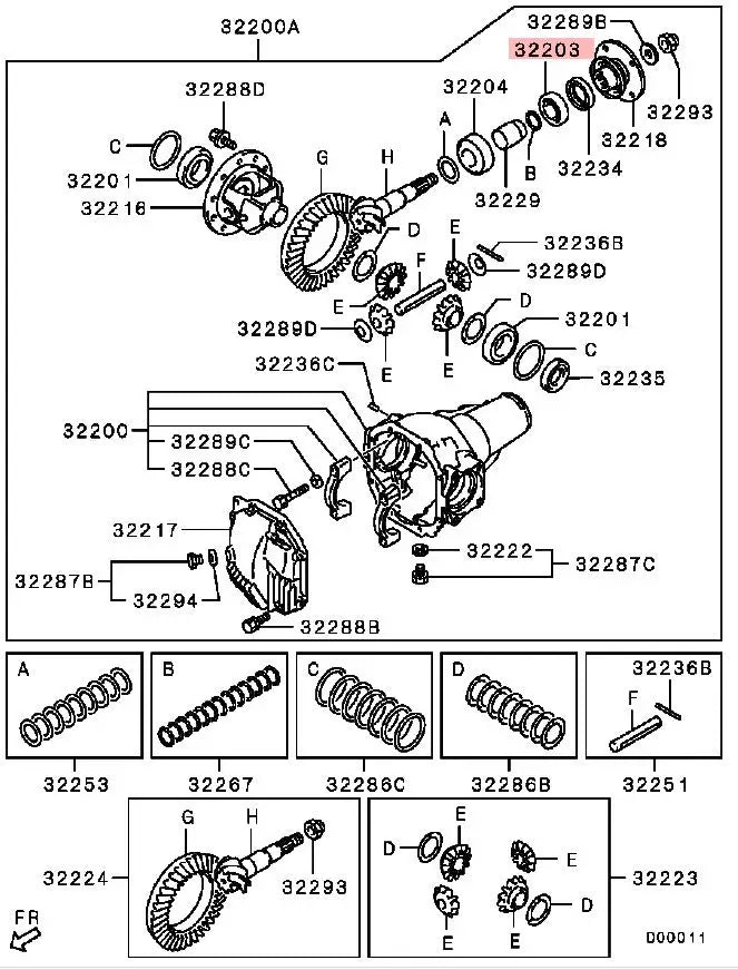 PAJERO PAJERO SPORT L200 BEARING,FR DIFF DRIVE PINION,FR MR377343 MR446897 TAPER ROLLAR 64.29X21.43-30.16