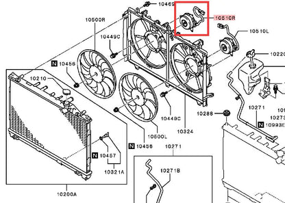 ECLIPSE CROSS MOTOR,COOLING FAN,RH GK1W