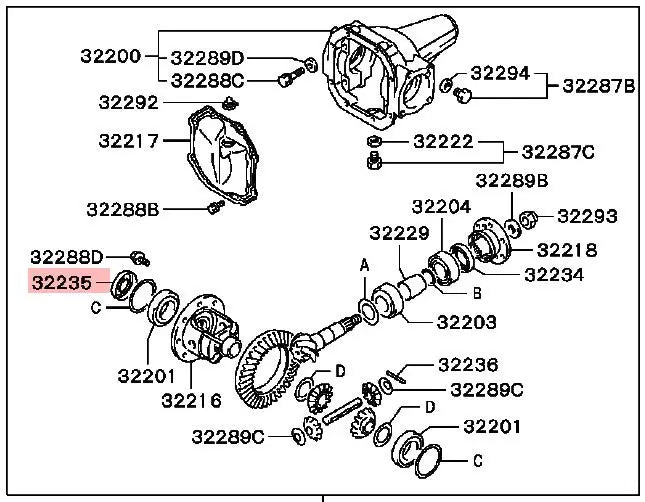 PAJERO IO H77W H76W H65H67W PAJERO V30V40 OIL SEAL,FR DIFF SIDE MB290013