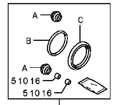 MIRAGE SEAL KIT,FRONT BRAKE CALIPER 4605B643