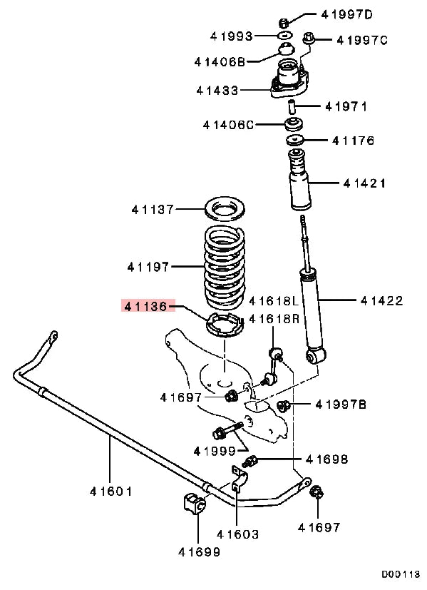 Outlander2 2007-2009 PAD,RR SUSP SPRING,LWR,LOWER 4140A043