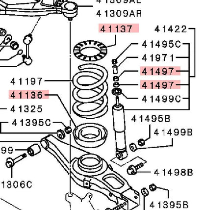PAJERO3 4 V70V60V80V90W PAD,REAR SUSP SPRING,MR418047 MR418548 MR418160