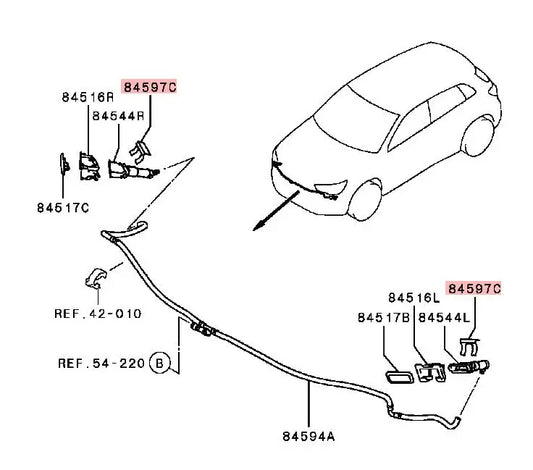 ASX GA0W CLAMP,HEADLAMP WASHER 8264A226