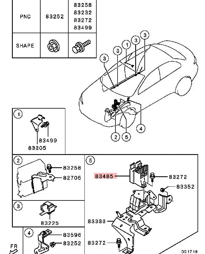 LANCER EVOLUTIONX CZ4A EVO10 JOINT,WIRING 8571A017