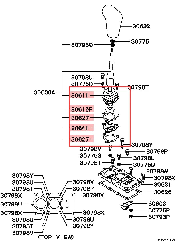 PAJERO V10W V20W V30W V40W MT LEVER ASSY,T/F GEARSHIFT repair kit GASKET PLATE CAP COVER