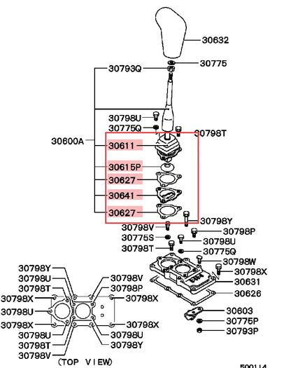 PAJERO V10W V20W V30W V40W MT LEVER ASSY,T/F GEARSHIFT repair kit GASKET PLATE CAP COVER
