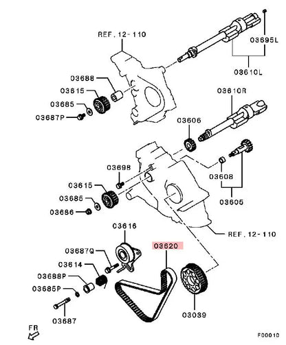 PAJERO SPORT L200 4D56 ENGINE 2500DIESEL BELT,BALANCER TIMING MD310484(1145A081)