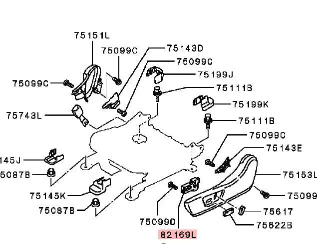 PAJEROSPORT3 KR0W KS0W L200 KL0 SWITCH,FRONT POWER SEAT, 6922A115 6922A114